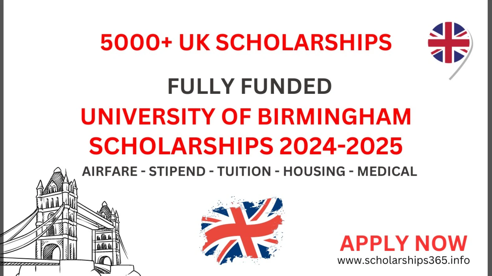 University of Birmingham UK Scholarships 2024-2025 | Fully Funded