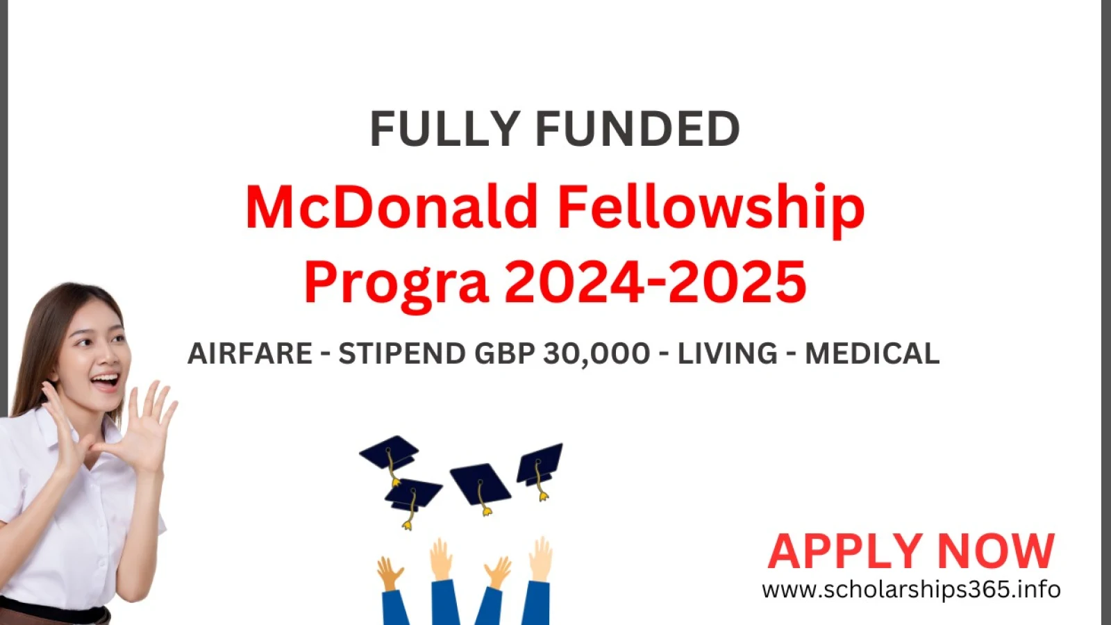 McDonald Fellowship 2024 [Fully Funded Fellowships 2024]