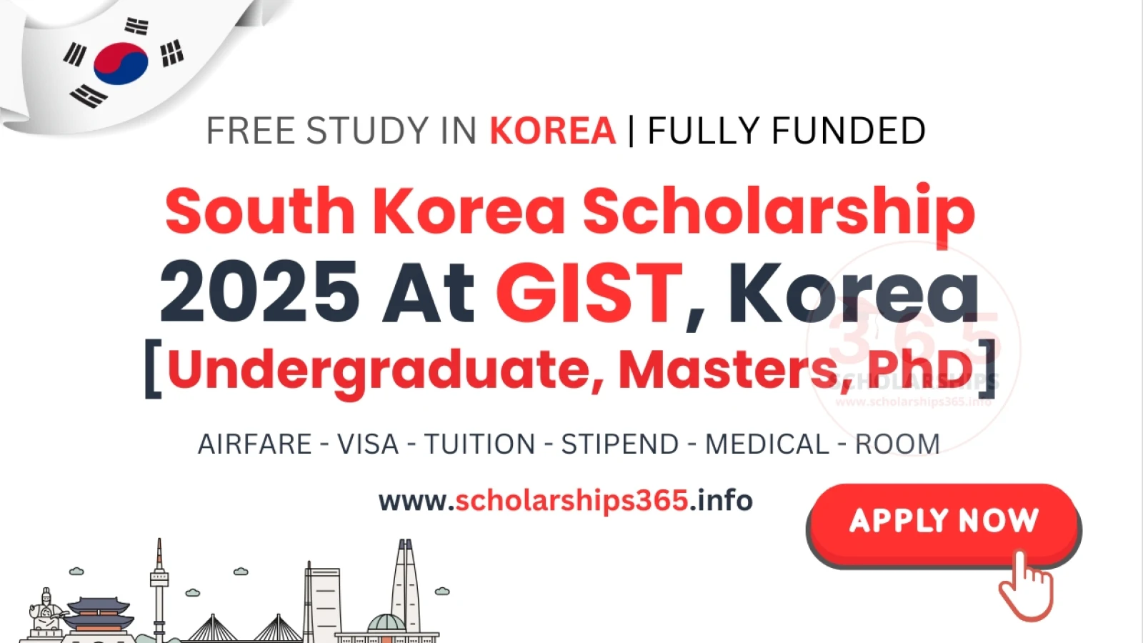 South Korea Scholarship 2025 at GIST [Undergraduate, Masters, PhD]