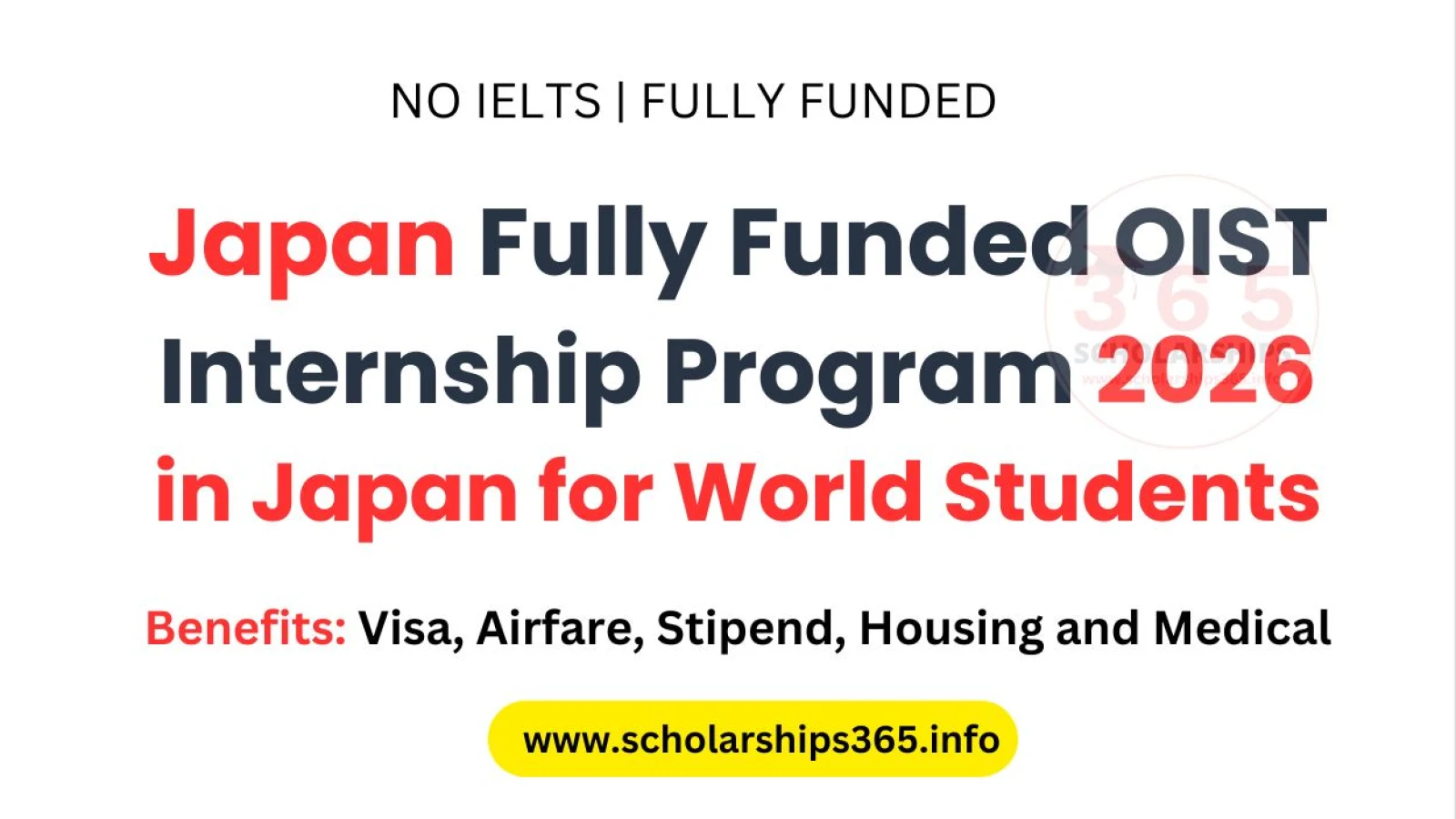 Japan Fully Funded OIST Internship Program 2026 in Japan for World Students