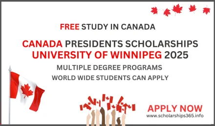 Canada Presidents Scholarship 2025 at University of Winnipeg, Canada