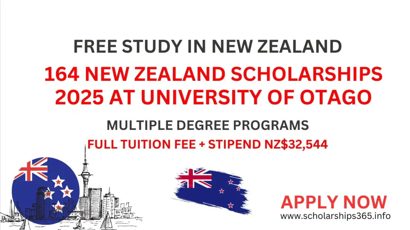 164 Scholarships in New Zealand 2025-2026 [University of Otago]