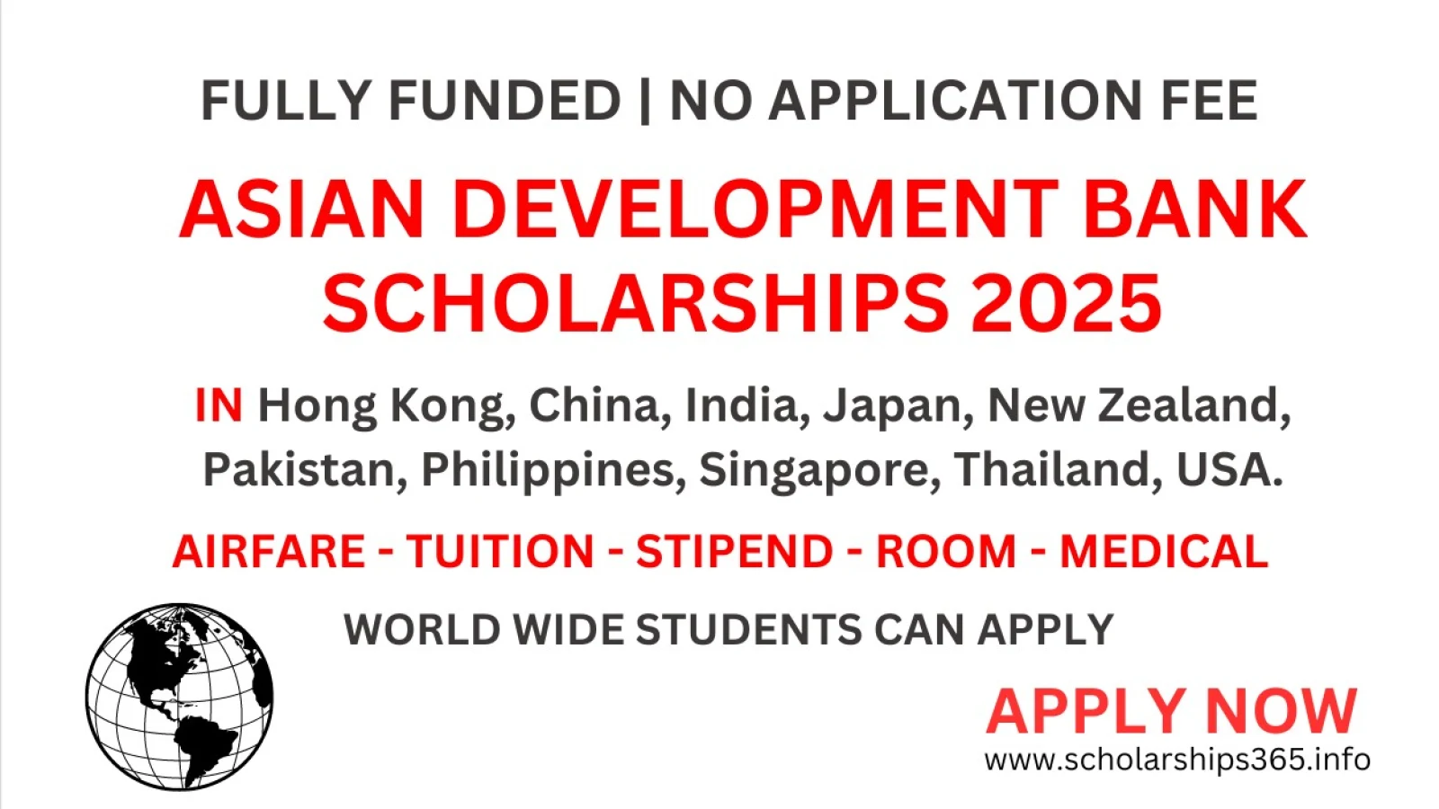 Asian Development Bank Scholarships 2025-2026 [Fully Funded Scholarships]