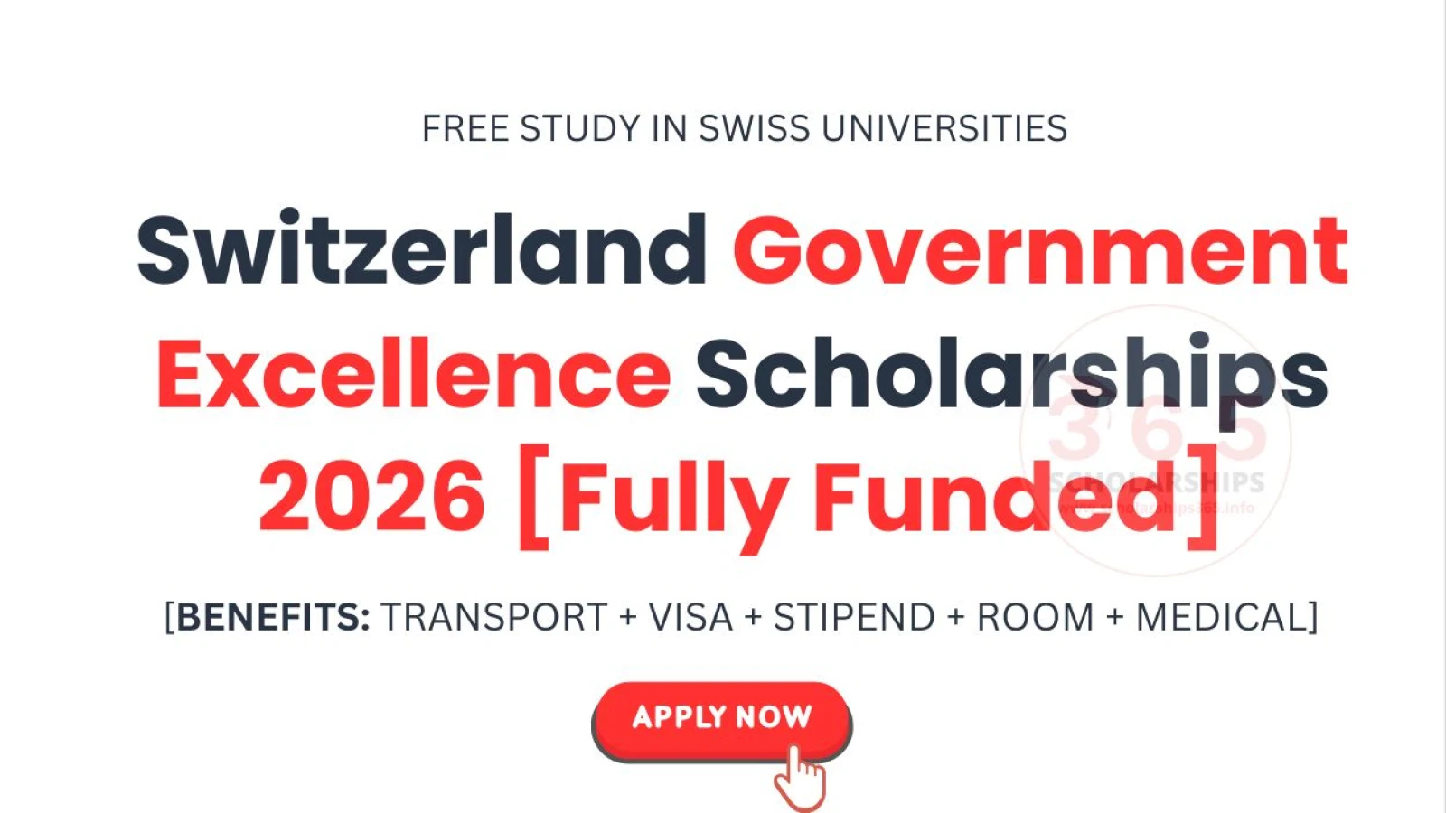 Switzerland Government Excellence Scholarships 2026 Fully Funded