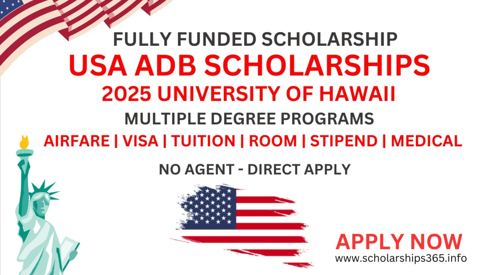 USA ADB Scholarships 2025 at University of Hawai [Fully Funded Scholarship]