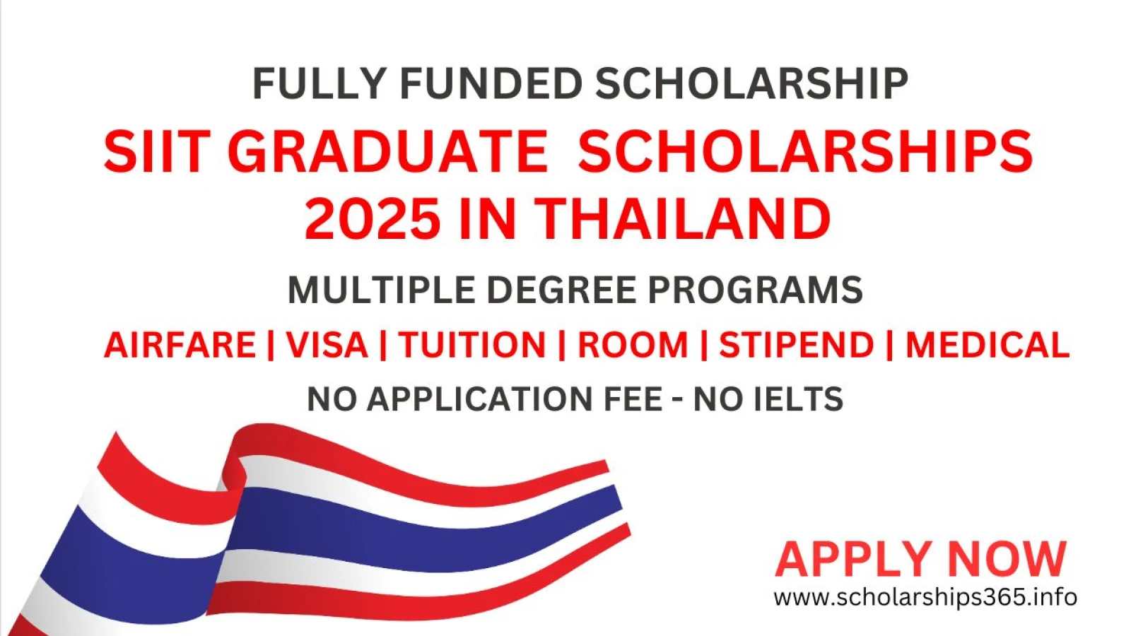 SIIT Graduate Scholarship 2025 in Thailand [Fully Funded Scholarships]