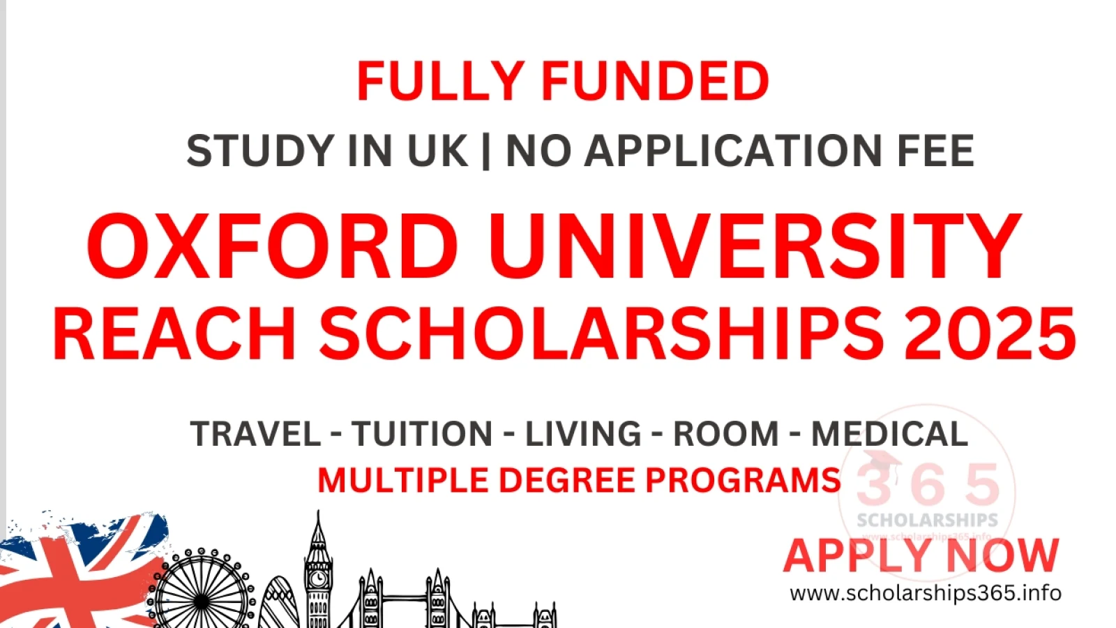 Oxford University Reach Scholarship 2025 in UK [Fully Funded Scholarships]