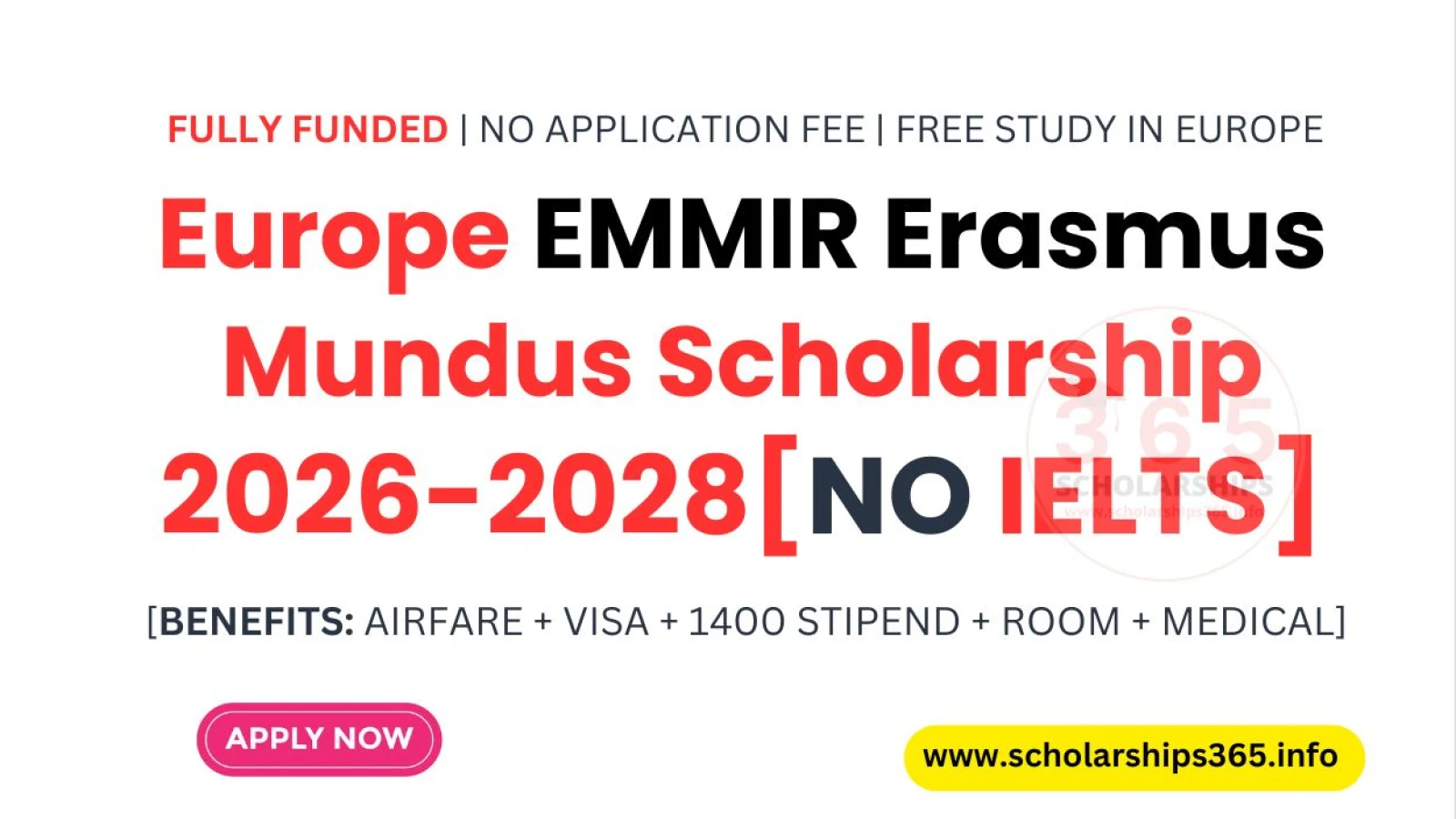 Europe EMMIR Erasmus Mundus Scholarship 2026-2028 [Fully Funded]