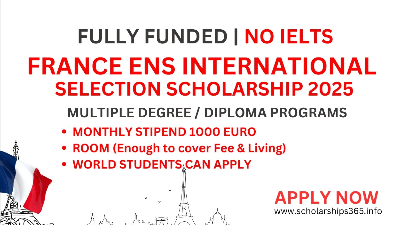 France ENS International Selection Scholarship 2025 [Fully Funded Scholarship]