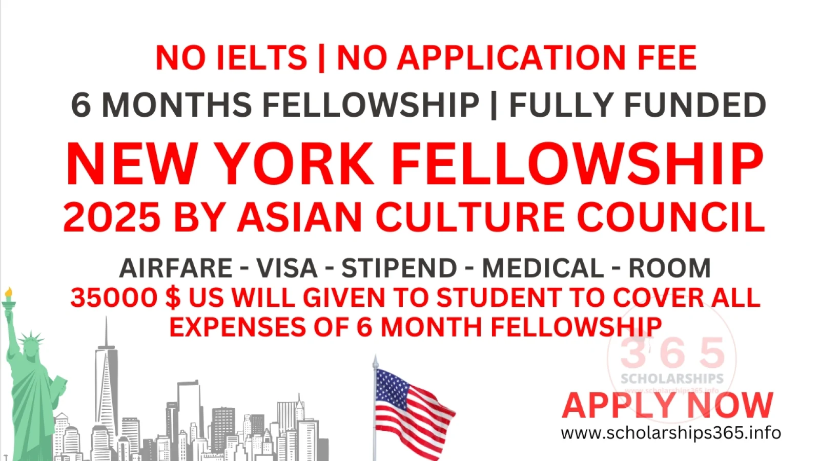 New York Fellowship 2025 by Asian Culture Council [Fully Funded]