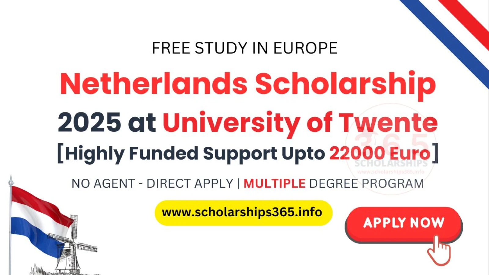 Netherlands Scholarship 2025 at University of Twente in Netherlands