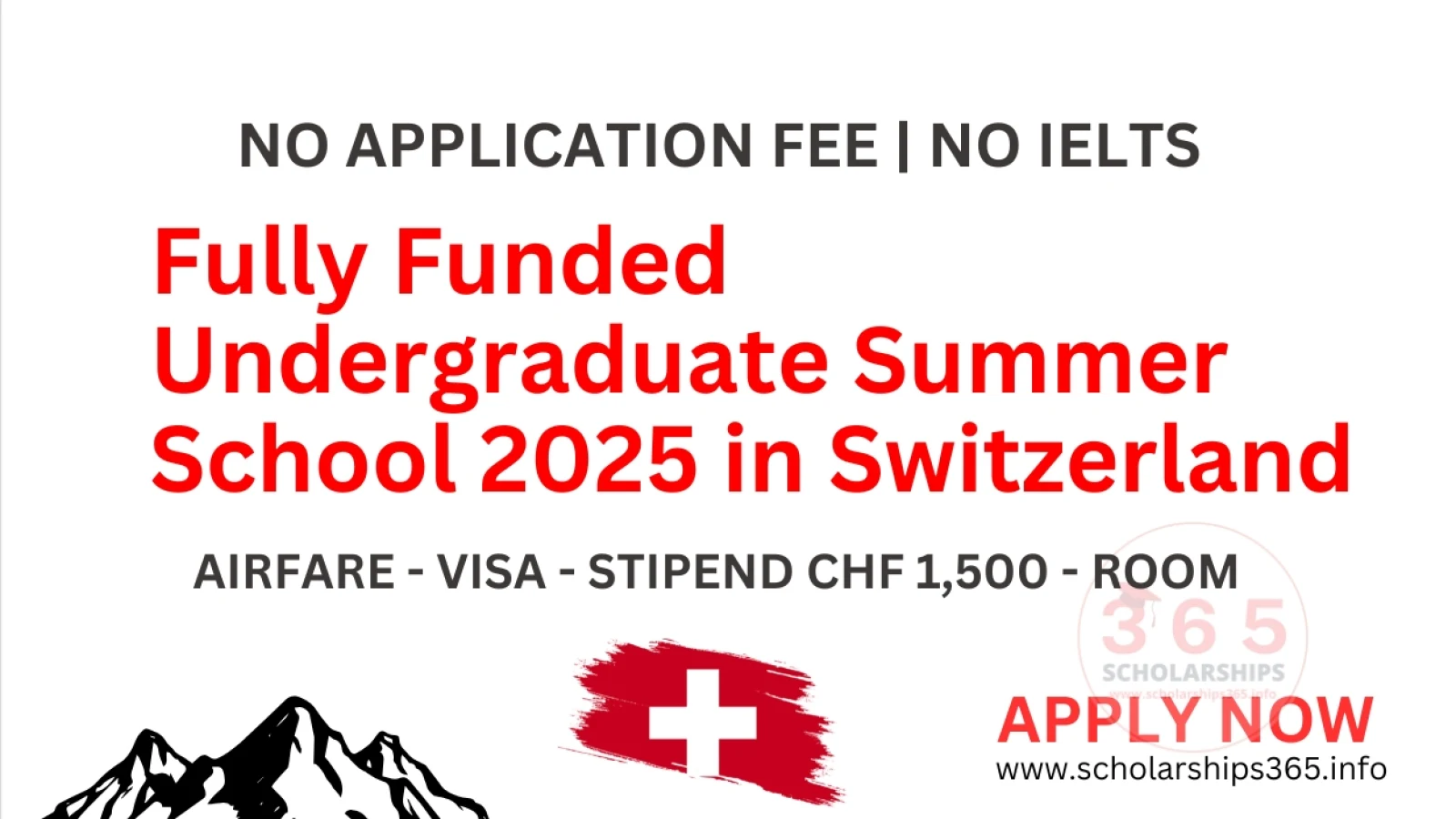 Fully Funded Undergraduate Summer School 2025 in Switzerland