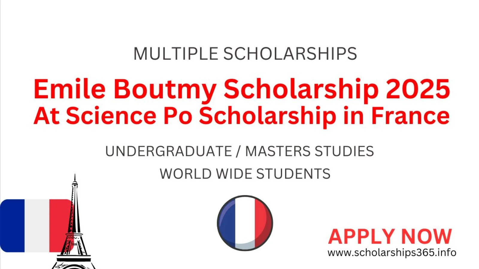 Emile Boutmy Scholarship 2025 | Science Po Scholarship [Study in France]
