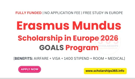 Erasmus Mundus Scholarship in Europe 2026 GOALS Program [Fully Funded]