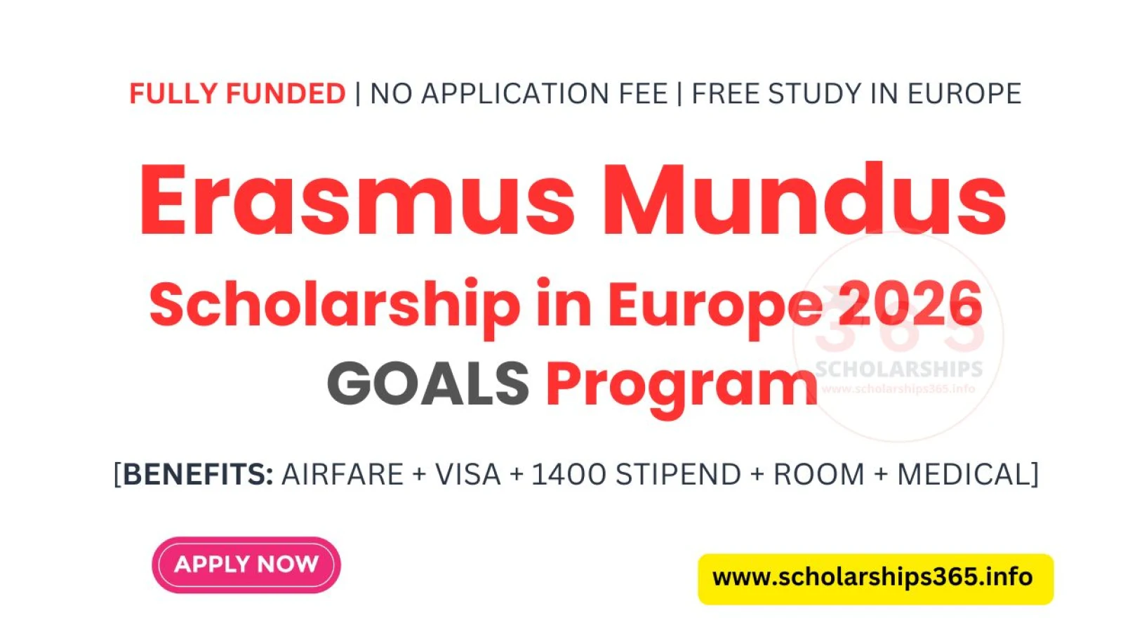 Erasmus Mundus Scholarship in Europe 2026 GOALS Program [Fully Funded]