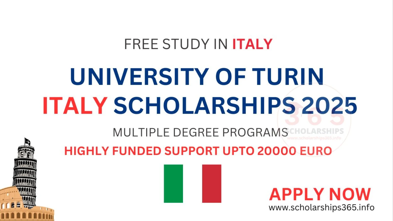 University of Turin Scholarships 2025 in Italy, Europe [Study in Italy]
