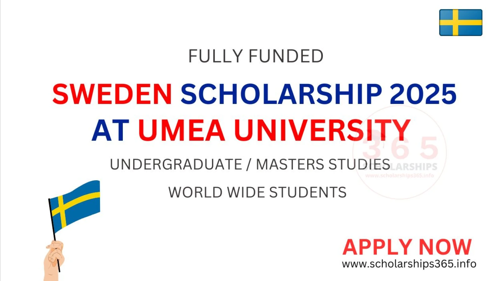 Sweden Scholarship 2025 at Umea University [Study in Sweden]