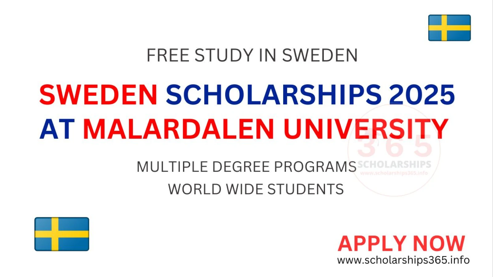 Sweden Scholarships 2025 at Malardalen University [Study in Sweden]