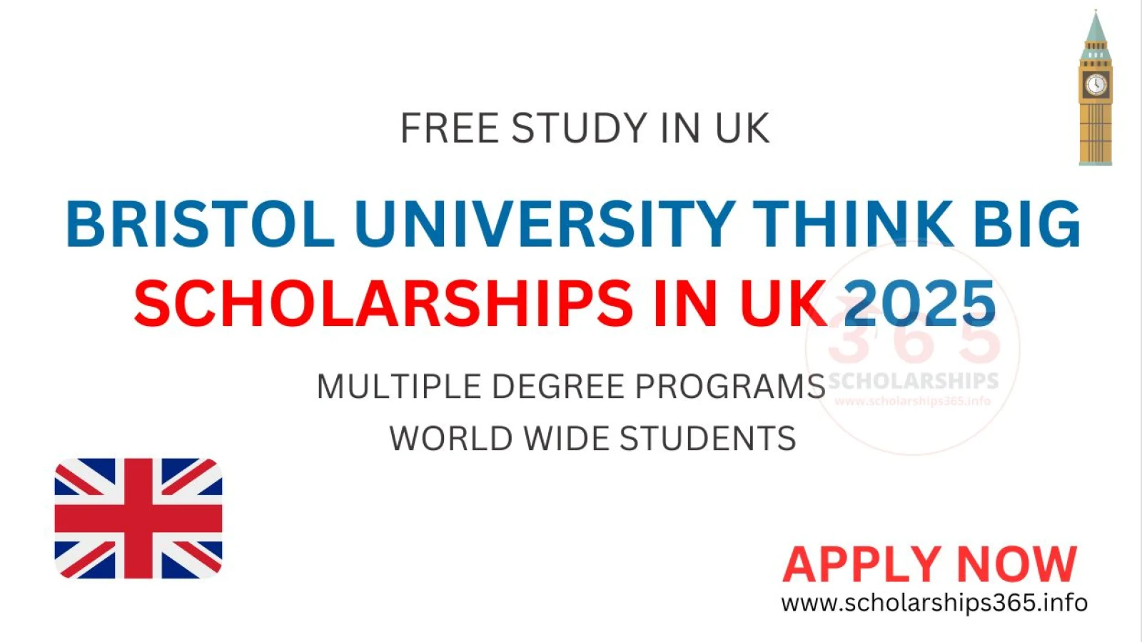 Bristol University Think Big Scholarship in UK 2025 [Multiple Scholarships]