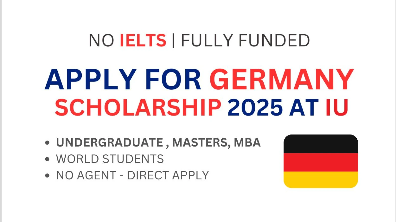Apply for Gemany Scholarship 2025 at IU [Fully Funded Scholarships]