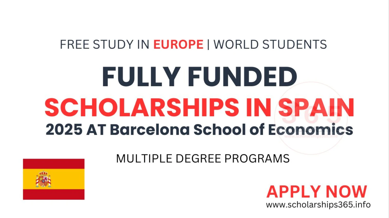 Fully Funded Scholarships in Spain 2025 [Barcelona School of Economics]