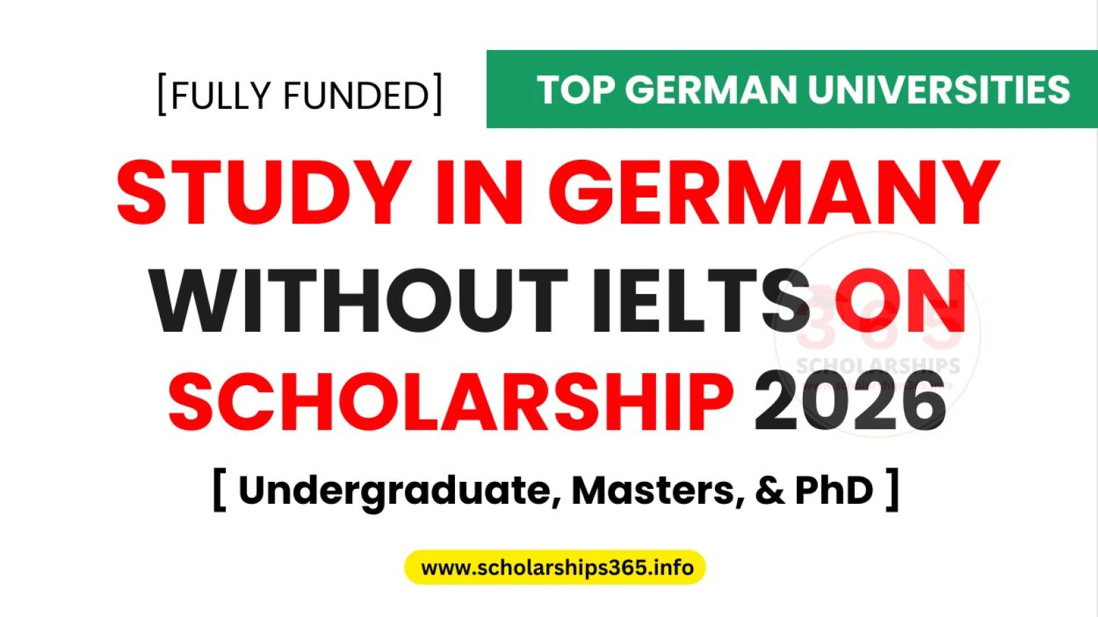 Study in Germany Without IELTS on Scholarship (Full Guide, Updated 2026)