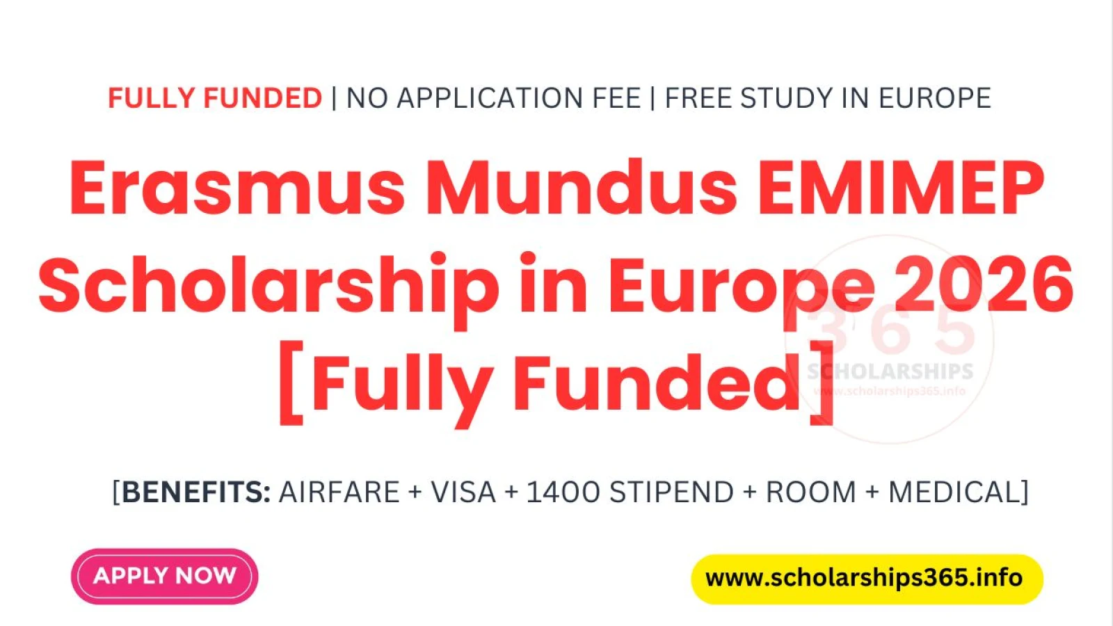 Erasmus Mundus EMIMEP Scholarship in Europe 2026 [Fully Funded]