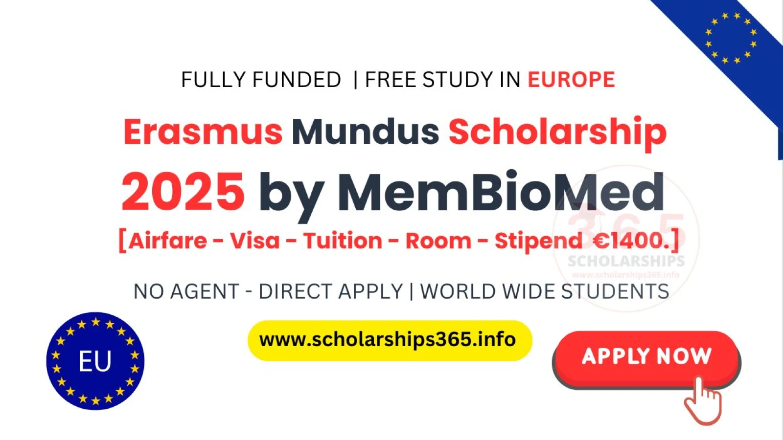Erasmus Mundus Scholarship 2025 by MemBioMed | Fully Funded
