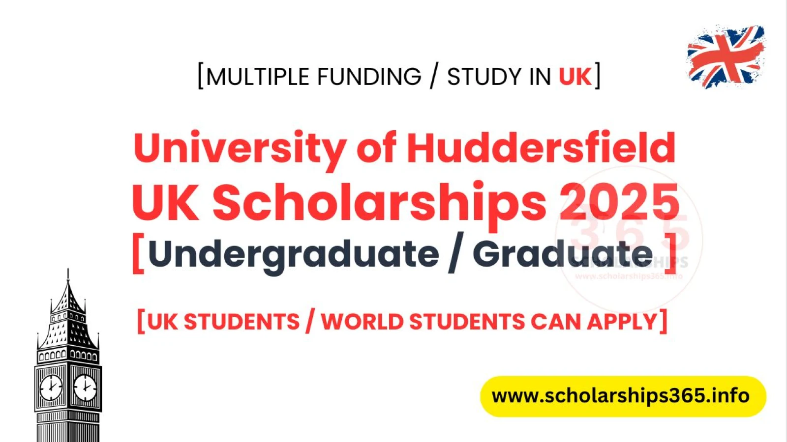 University of Huddersfield UK Scholarships 2025 [Multiple Scholarships]