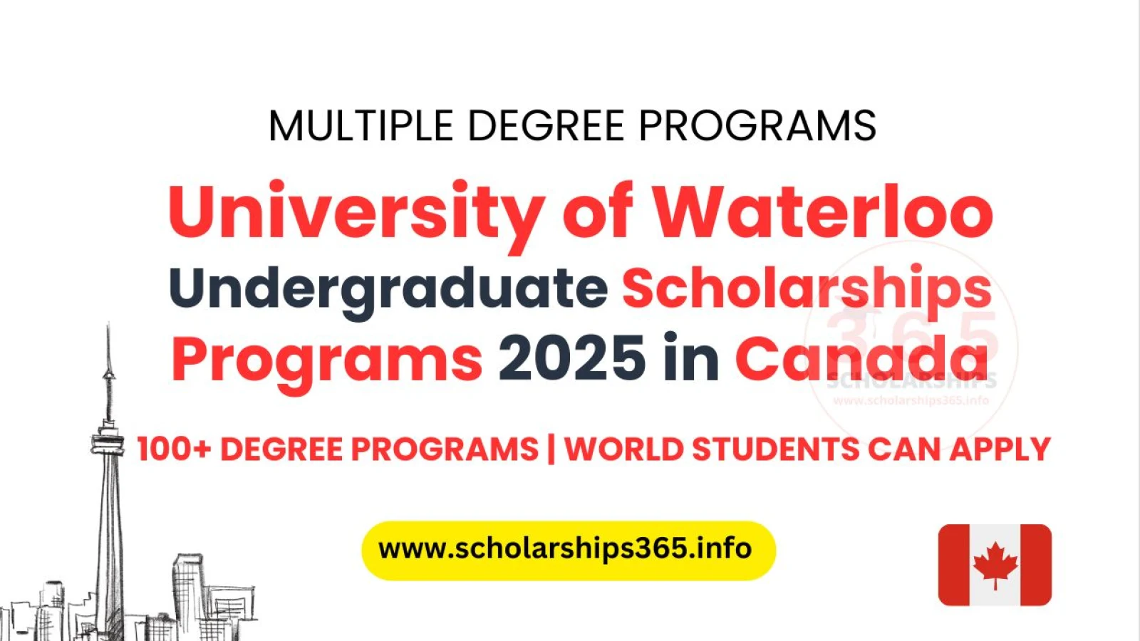University of Waterloo Undergraduate Scholarships 2025 in Canada