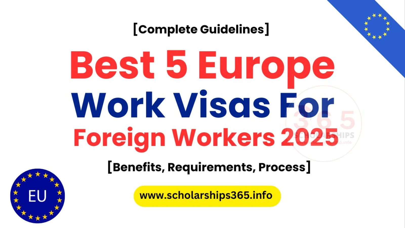 Best 5 Europe Work Visas For foreign workers [Benefits, Requirements, Process] 2025