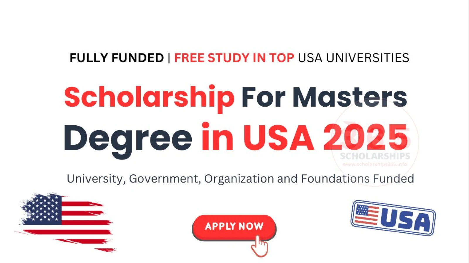 Scholarship For Masters Degree in USA 2025 [Fully Funded]
